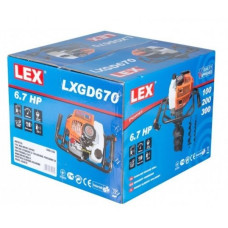 Бензобур LEX LXGD670 + 3 бурових коронки та подовжувачем