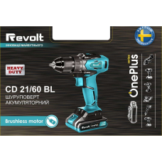 Шуруповерт аккумуляторный ударный Revolt CD 21/60 BL