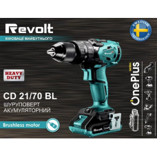 Шуруповерт акумуляторний Revolt CD 21/70 BL (ударний)