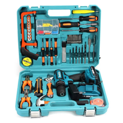 Шуруповерт ударный Makita 550DWE (24 В,5Ач) увеличенный набор инструментов в кейсе