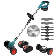Аккумуляторная газонокосилка Makita UR100DW (48V, 6AH, 2 АКБ с колесами)