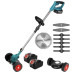 Аккумуляторная газонокосилка Makita UR100DW (48V, 6AH, 2 АКБ с колесами)