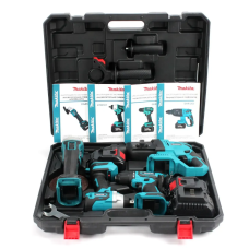 Набір акумуляторний 4в1 Makita 36V (Шуруповерт DDF484 + Болгарка DGA504 + Перфоратор DHR202 + Гайковерт DTW301)