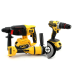 Набор аккумуляторный 3в1 DeWalt 36V (Перфоратор DeWalt DCH133NT + Шуруповерт DeWalt DCD996 + Угловая шлифмашина DeWalt DCG409)