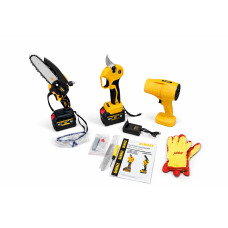 Набір садовий 5в1 DeWalt (DCM160N, DCMPP540P1, DCMST156N, повітродувка, подовжувач) 