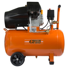 КОМПРЕСОР V 2.2кВт 386Л/ХВ 8БАР 50Л (2 КРАНИ) GRAD (7043935)